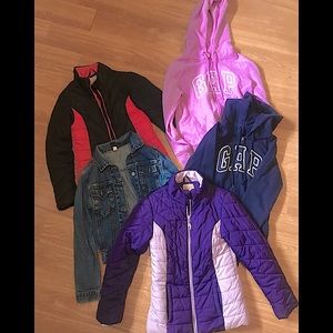 Lot of girls lightweight jackets